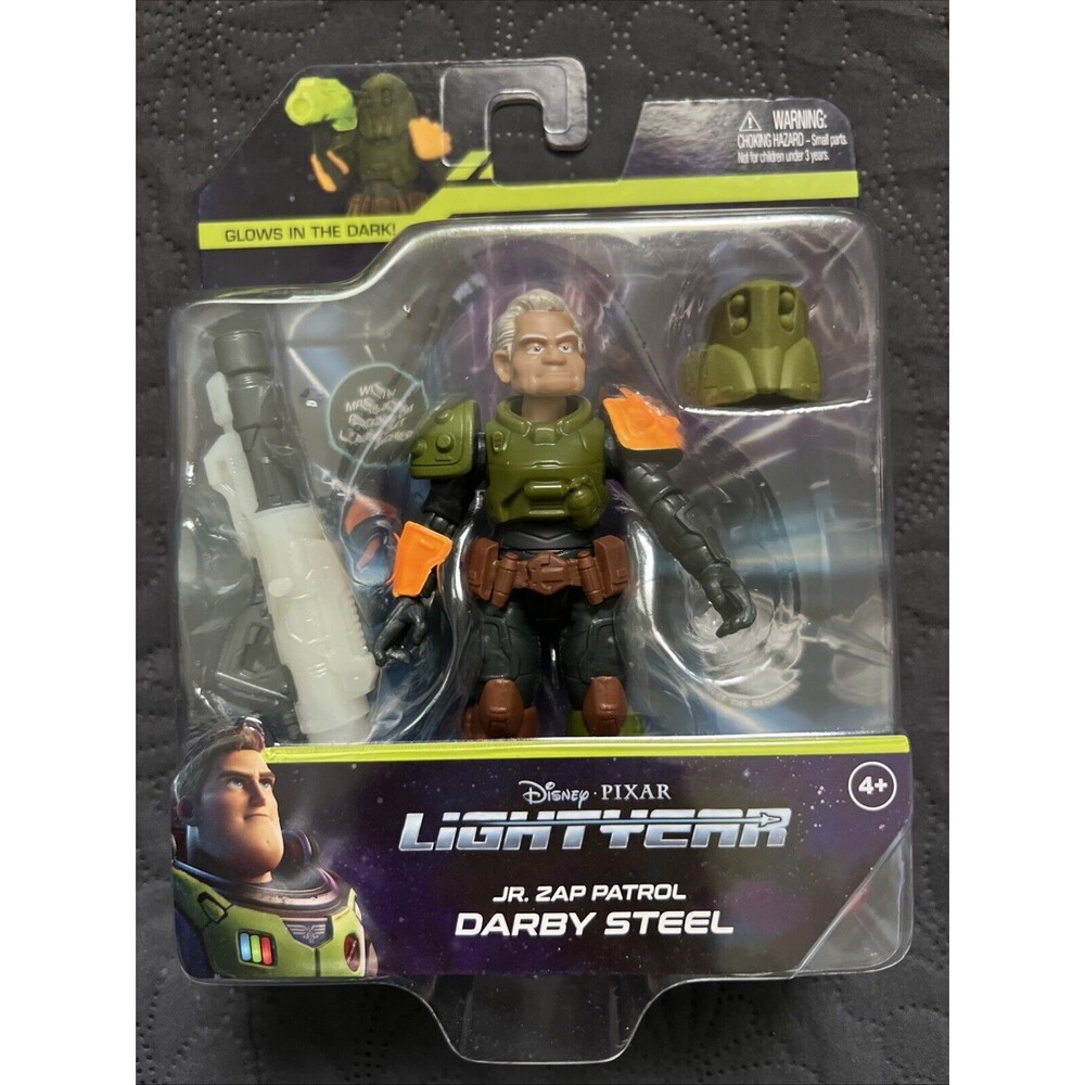 NEW Disney PIXAR Lightyear Jr. Zap Patrol Darby Steel Glows Dark Action Figure